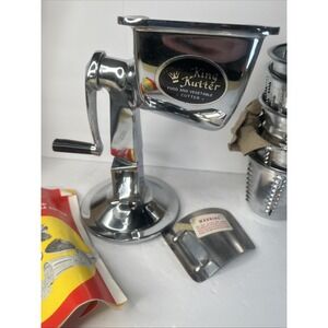 Vintage King Kutter Food and Vegetable Cutter Manual Food Processor w/ Cones